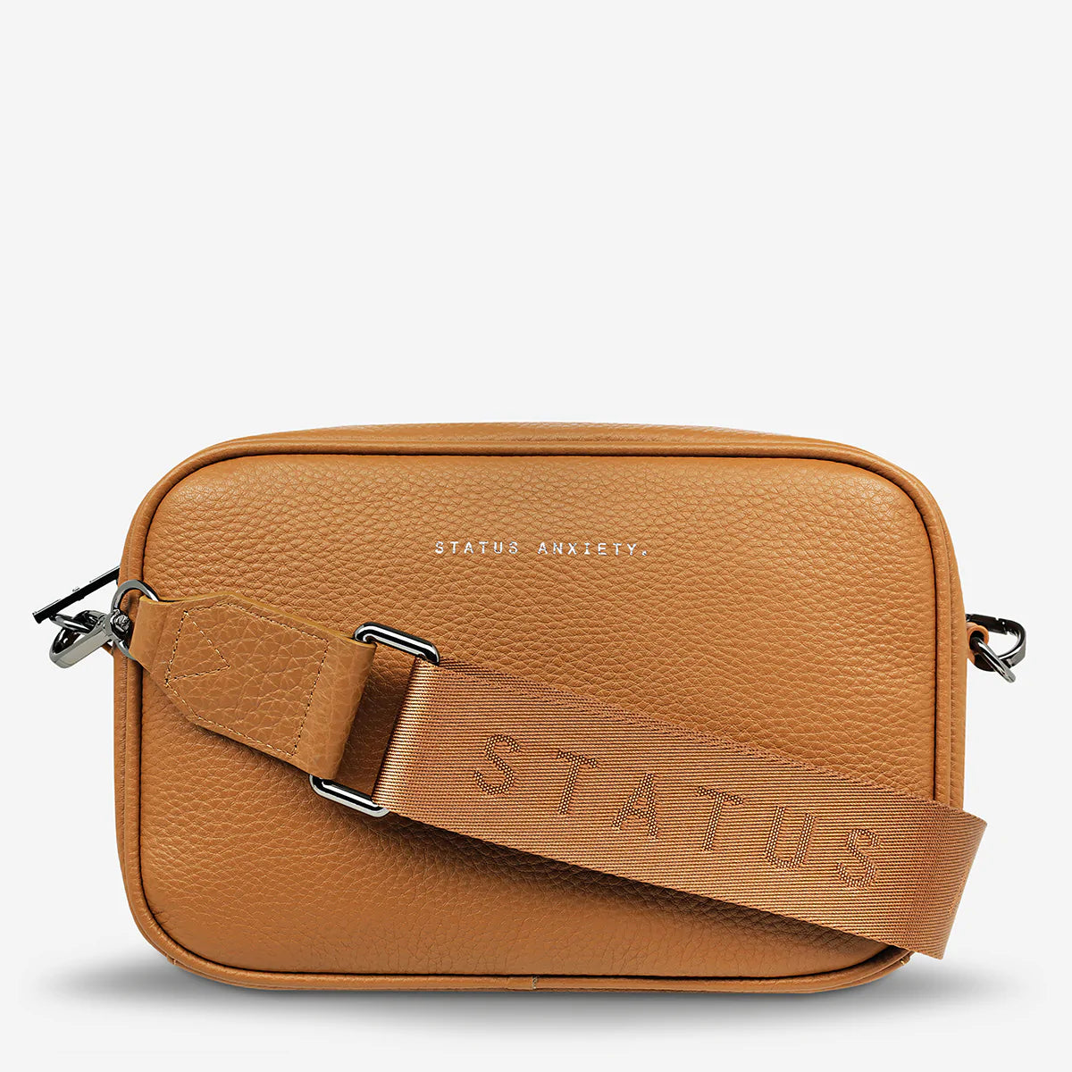 STATUS ANXIETY // Plunder With Webbed Strap Bag TAN