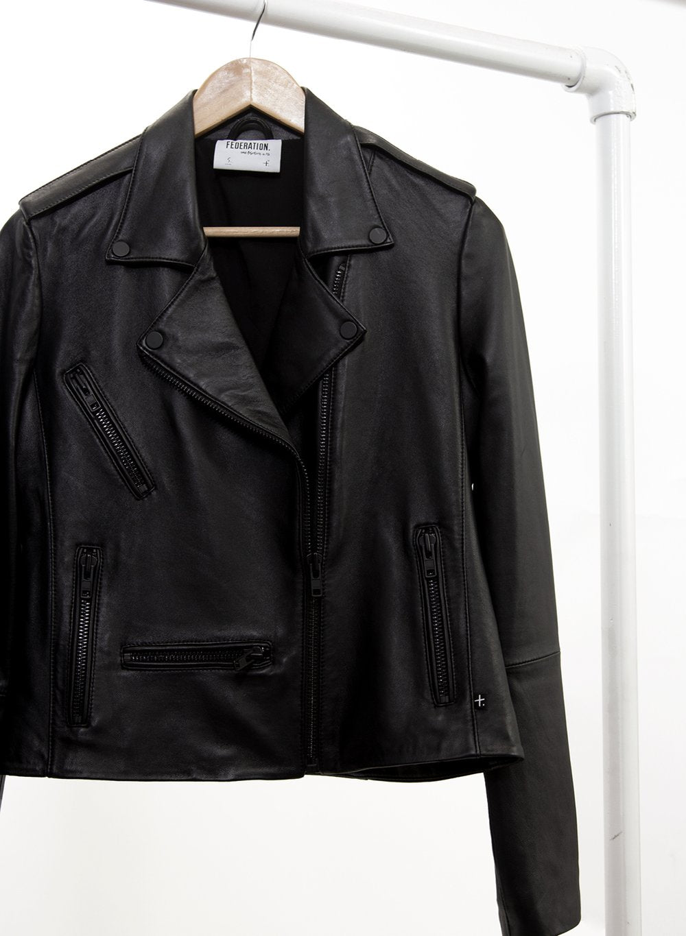FEDERATION // Leather Jacket BLACK/BLACK