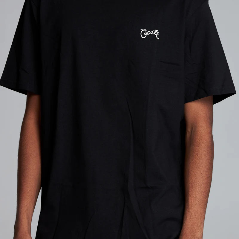 CRATE // Scripted Stamp T-Shirt BLACK
