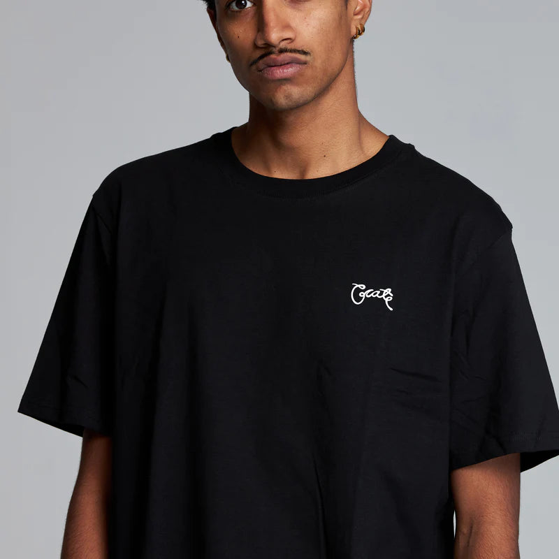 CRATE // Scripted Stamp T-Shirt BLACK