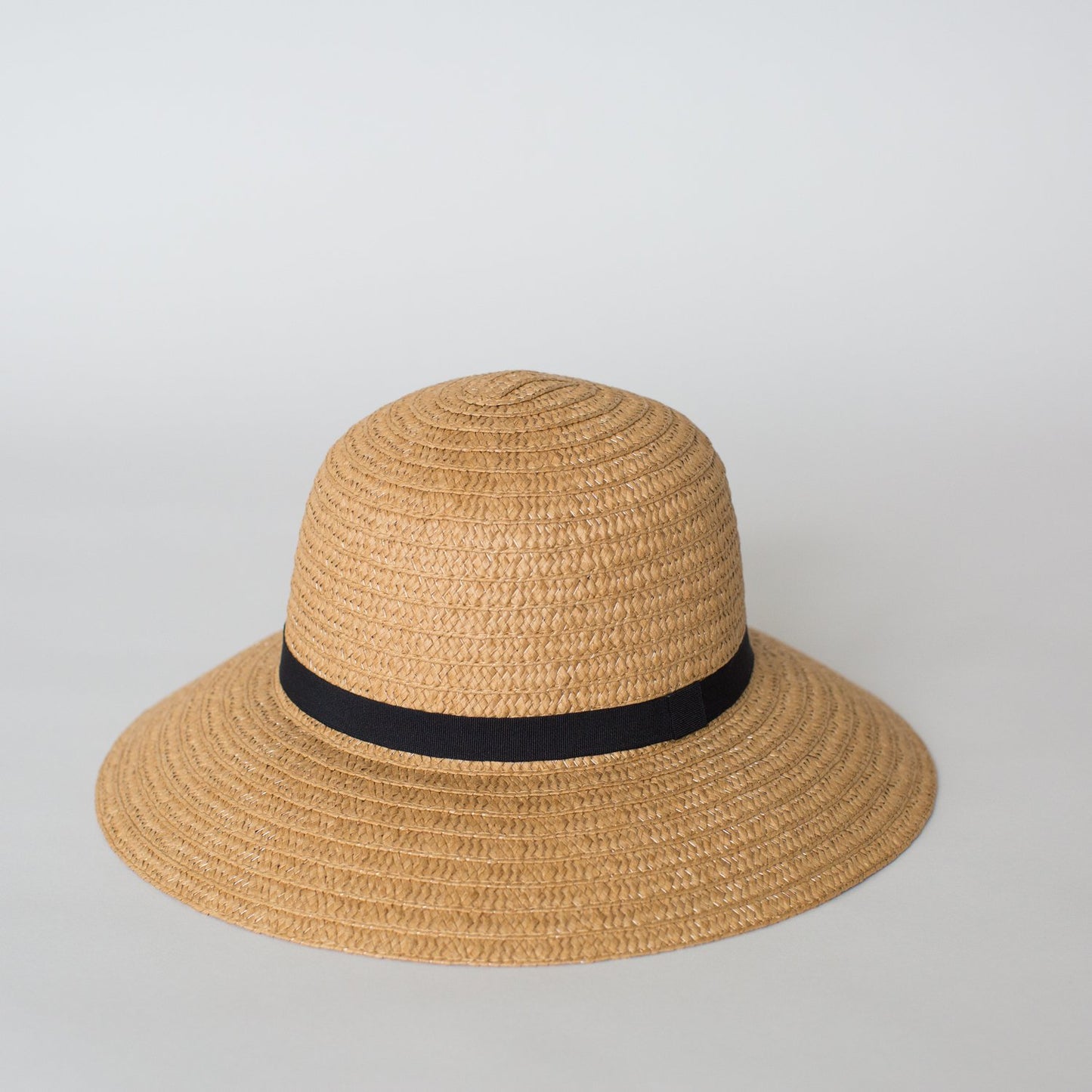 S O P H I E // So Shady Ribbon Hat NATURAL w/ BLACK