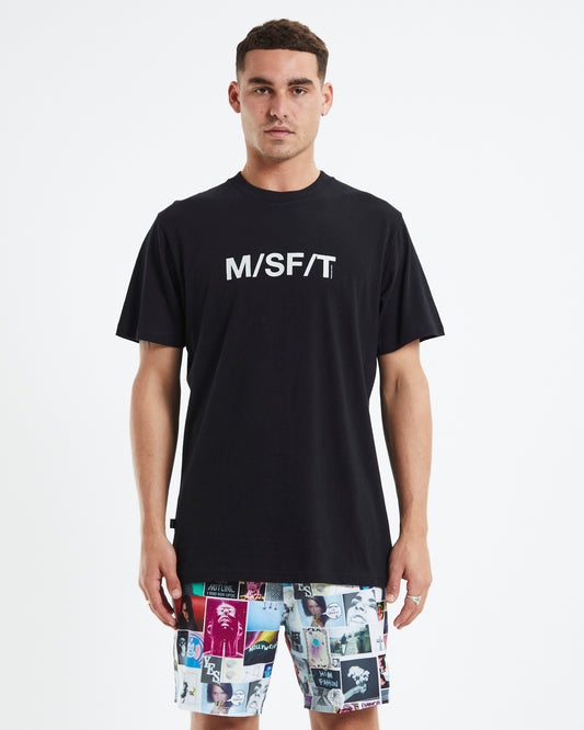 MISFIT // Supercorporate 50/50 SS Tee PITCH BLACK / WHITE SAND