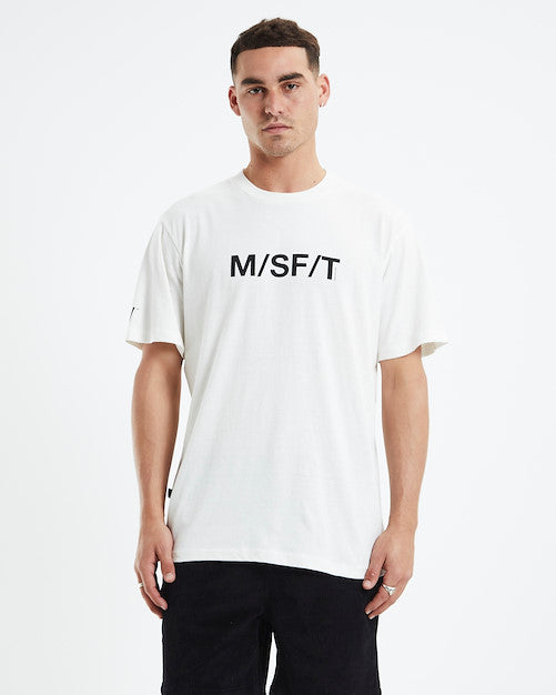 MISFIT // Supercorporate 50/50 SS Tee WASHED WHITE