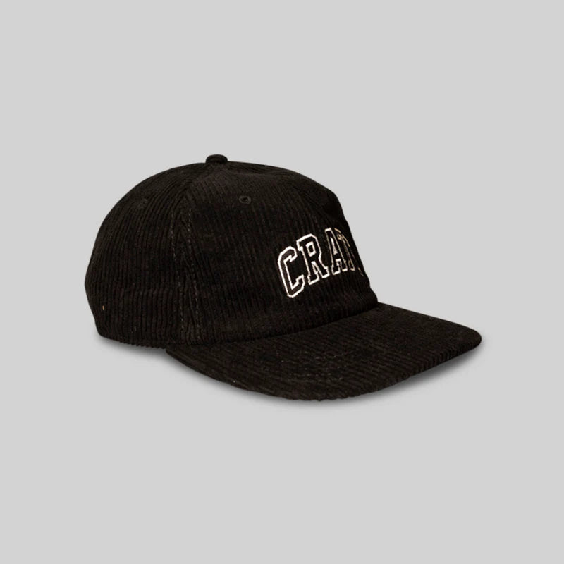CRATE // Unisex Cord Varsity Cap BLACK