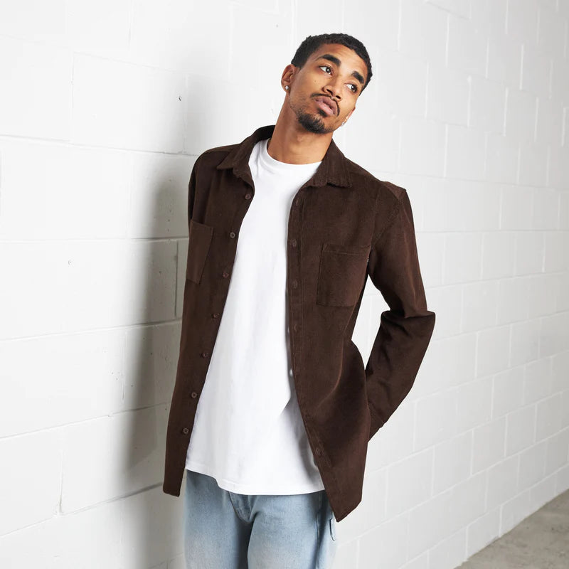 CRATE // Mason Cord Shirt BROWN