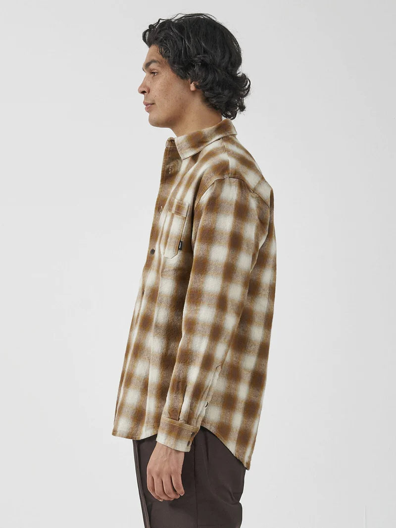 THRILLS // Barrio Long SLeeve Flannel Shirt STONE