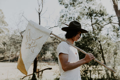 PONY RIDER  //  Wall Banner Seabird Recycled Canvas