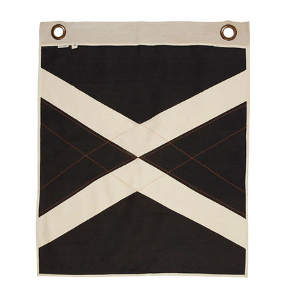 PONY RIDER  //  Wall Banner World Flag BLACK