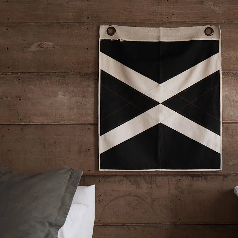 PONY RIDER  //  Wall Banner World Flag BLACK