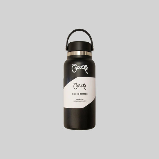 CRATE // Scripted Drink Bottle BLACK