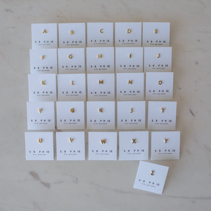 S O P H I E // Stud Little Letter GOLD