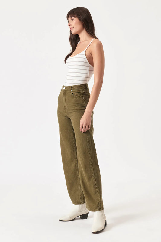 ROLLAS // Heidi Jeans Ankle LYOCELL ARMY GREEN