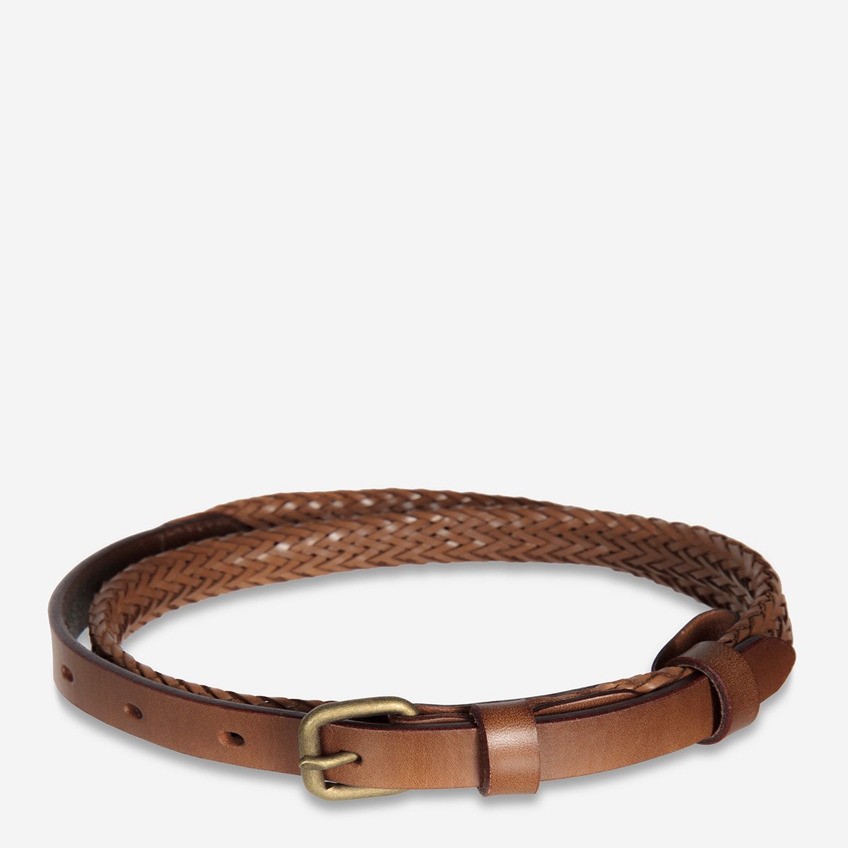 STATUS ANXIETY // Only Lovers Left Belt TAN PLAITED