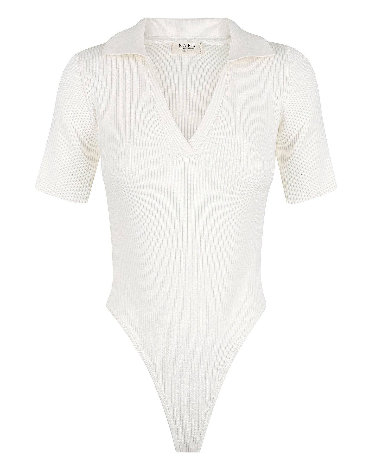 CHARLIE HOLIDAY BARE  //  Ribbed Knit Bodysuit COCONUT MILK
